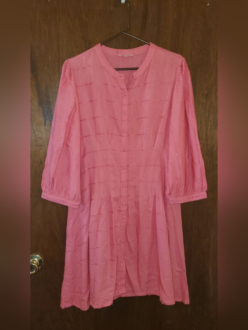 And Brand Coral Shirt Midi Dress Sz 14